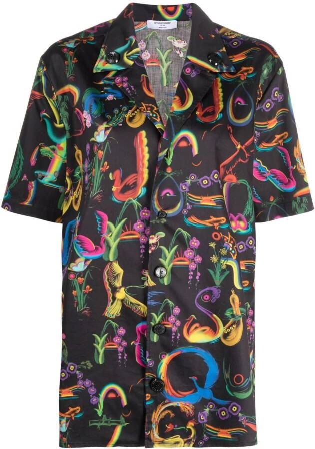 Opening Ceremony Blouse met print Zwart
