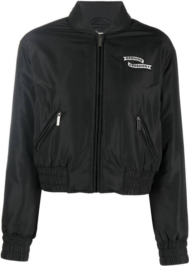 Opening Ceremony Bomberjack met logopatch Zwart