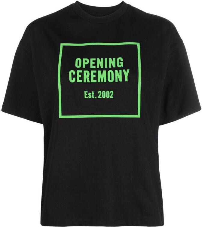 Opening Ceremony T-shirt met logoprint Zwart