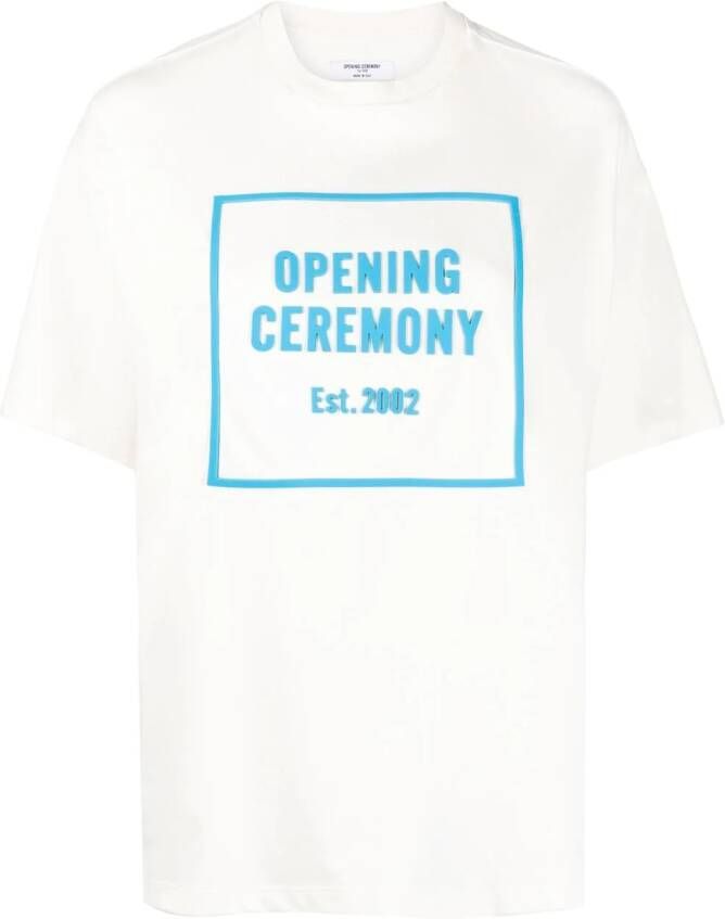 Opening Ceremony T-shirt met logoprint Beige