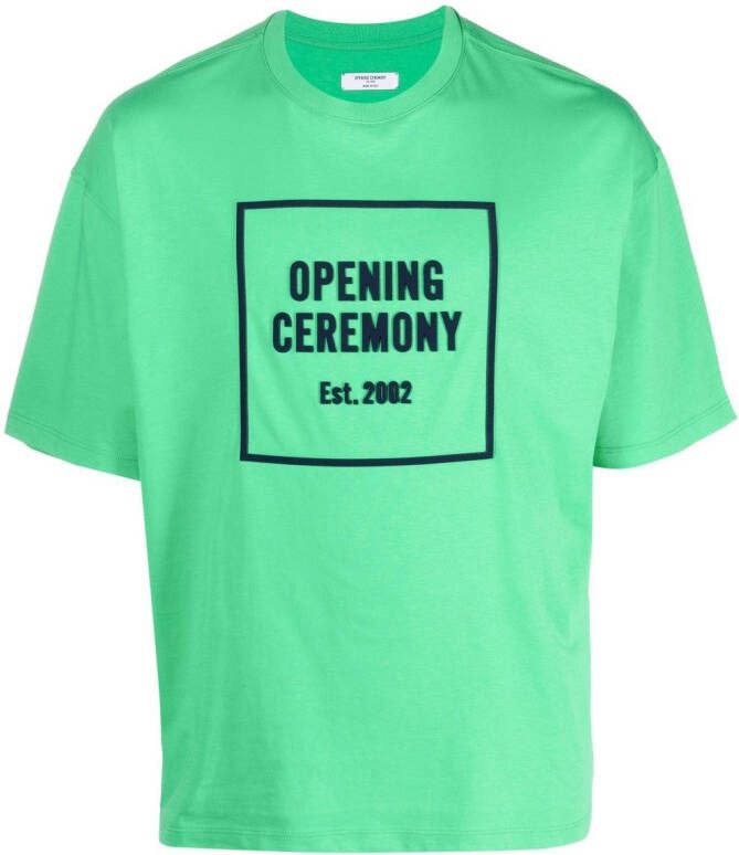 Opening Ceremony T-shirt met logoprint Groen