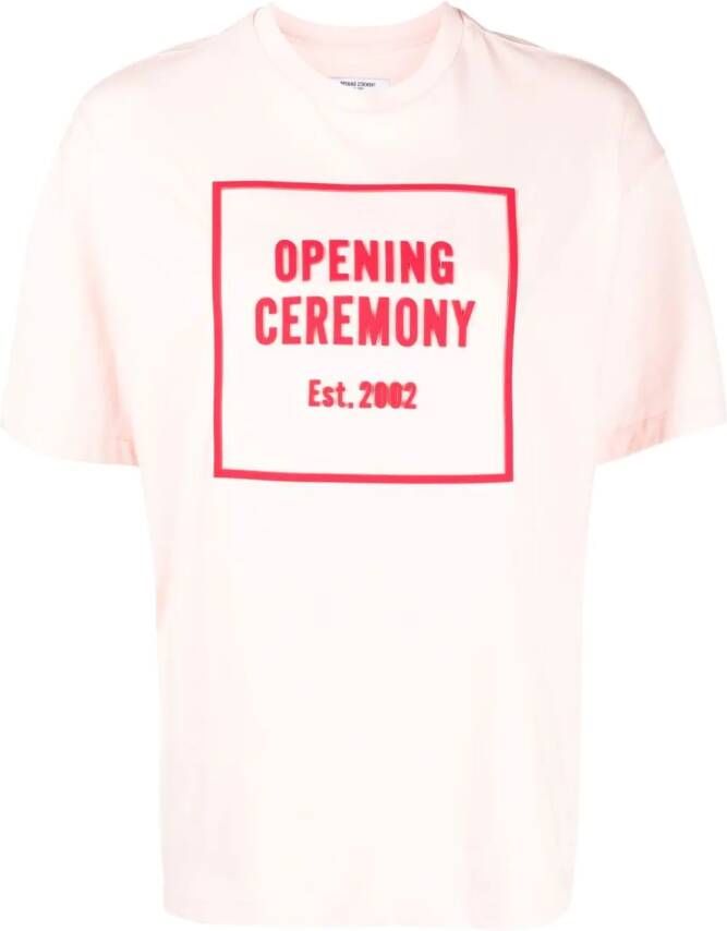 Opening Ceremony T-shirt met logoprint Roze
