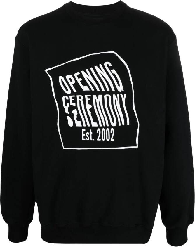 Opening Ceremony Sweater met logoprint Zwart