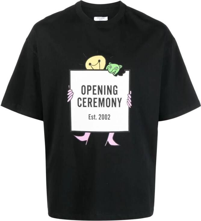 Opening Ceremony T-shirt met gloeilamp print Zwart