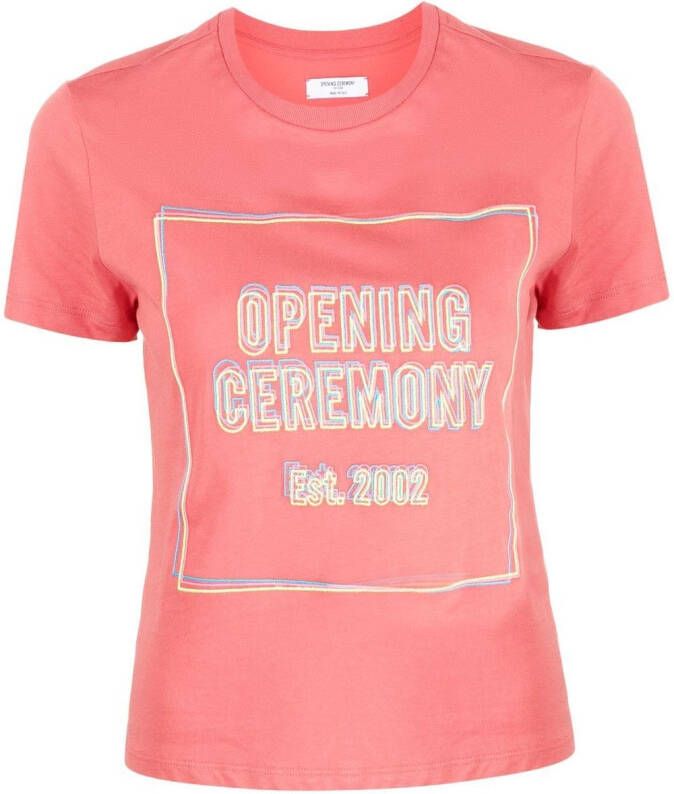 Opening Ceremony T-shirt met logoprint Oranje