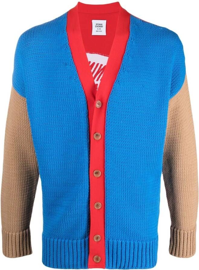 Opening Ceremony Vest met colourblocking Blauw