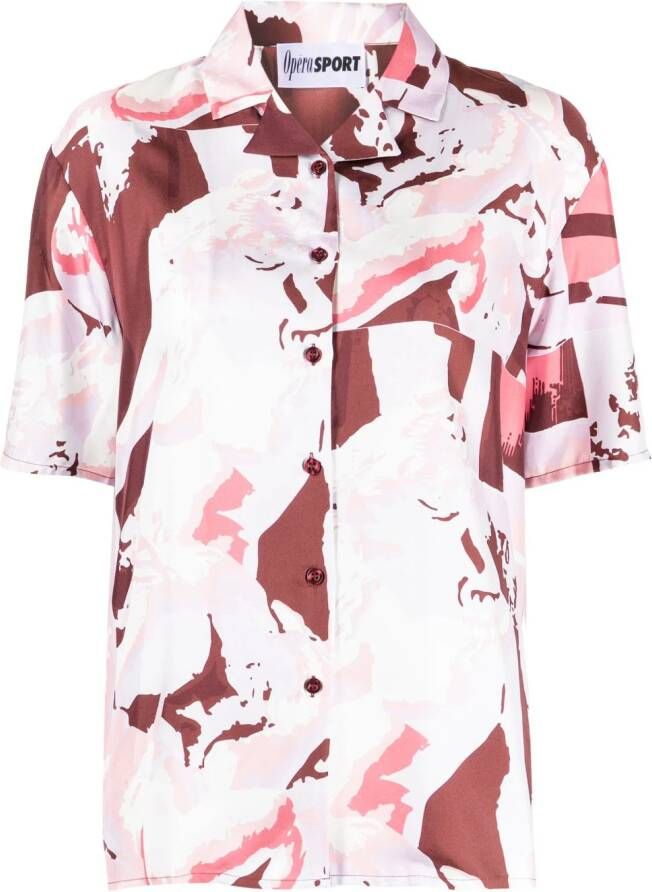 OpéraSPORT graphic-print silk shirt Paars