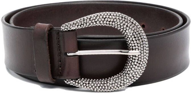 Orciani Leren riem Bruin