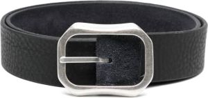 Orciani geometric-buckle leather belt Grijs
