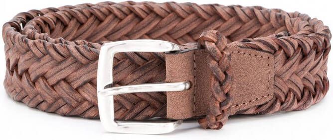 Orciani Geweven riem Bruin