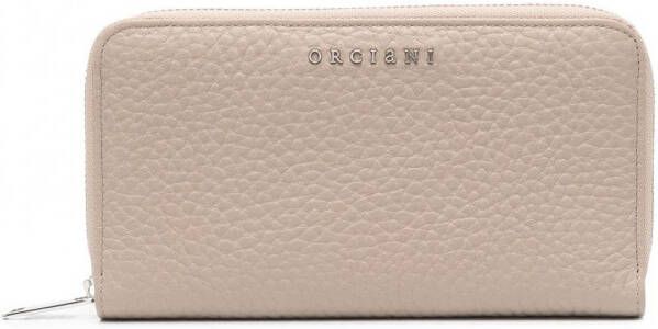 Orciani Leren portemonnee Beige