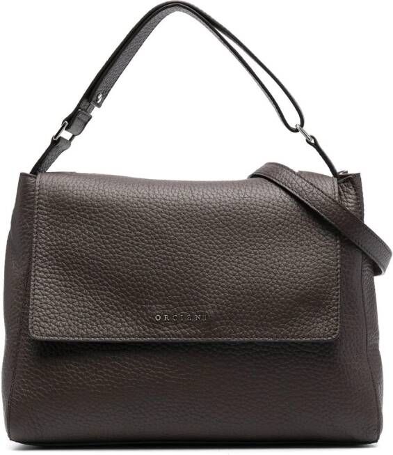 Orciani Sveva Soft leren midi-shopper Bruin
