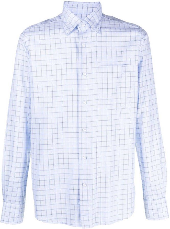 Orian Geruit overhemd Blauw