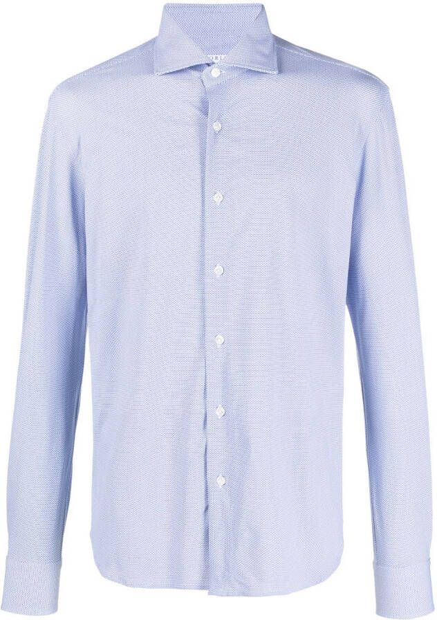 Orian Overhemd met gespreide kraag Blauw