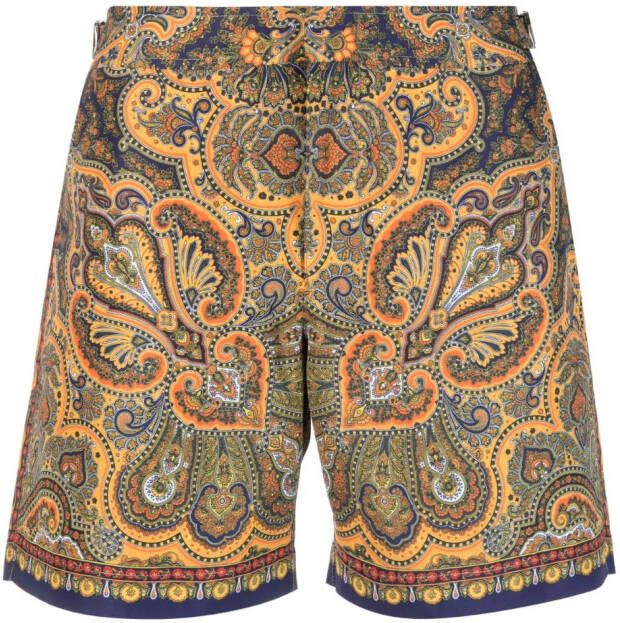 Orlebar Brown Bulldog Mystique zwembroek met paisley-print Blauw
