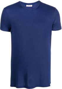 Orlebar Brown Effen T-shirt Blauw