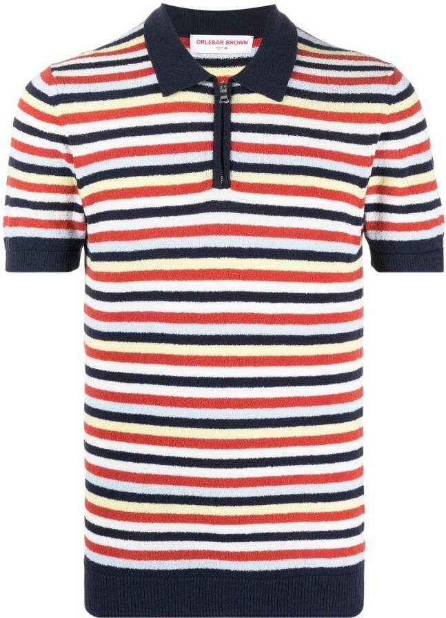 Orlebar Brown Gestreept poloshirt Blauw