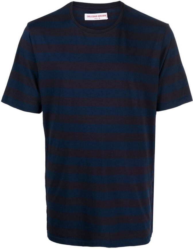 Orlebar Brown Gestreept T-shirt Blauw