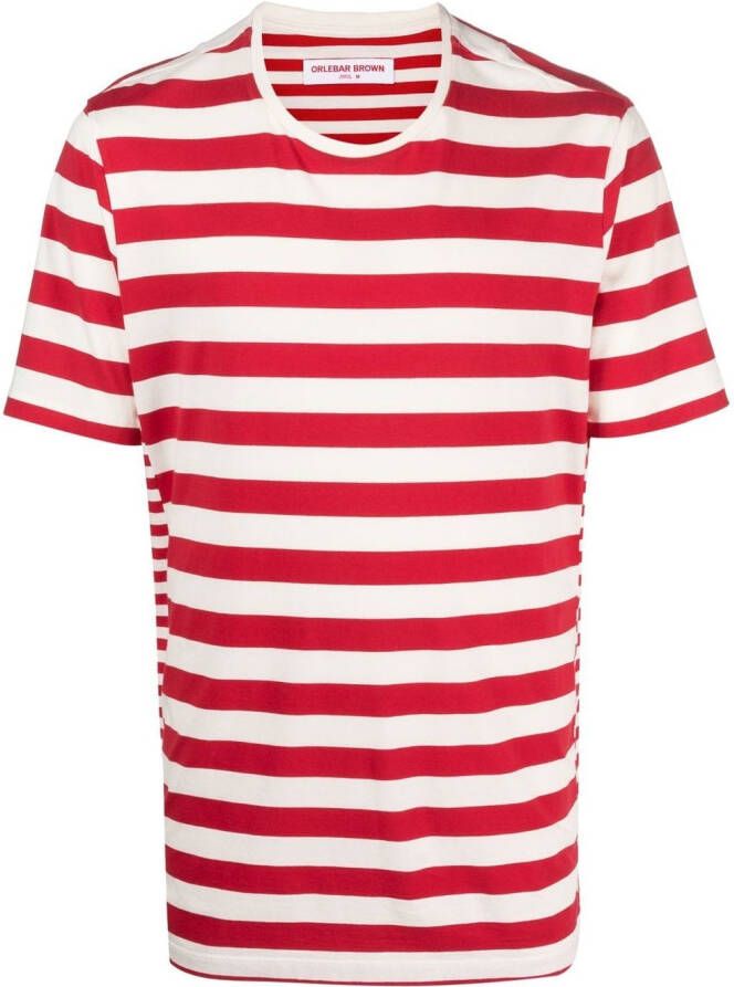 Orlebar Brown Gestreept T-shirt Rood
