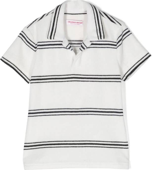 Orlebar Brown Kids Poloshirt van badstof Wit