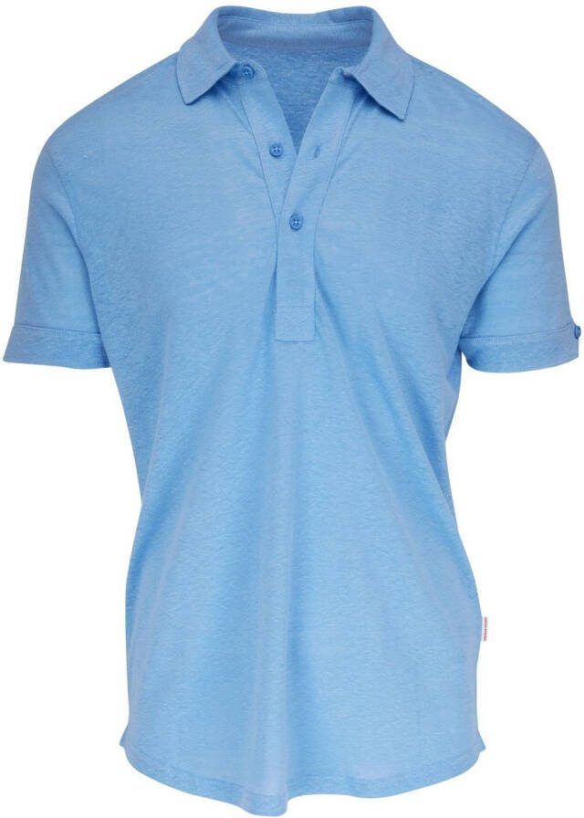 Orlebar Brown Linnen poloshirt Blauw