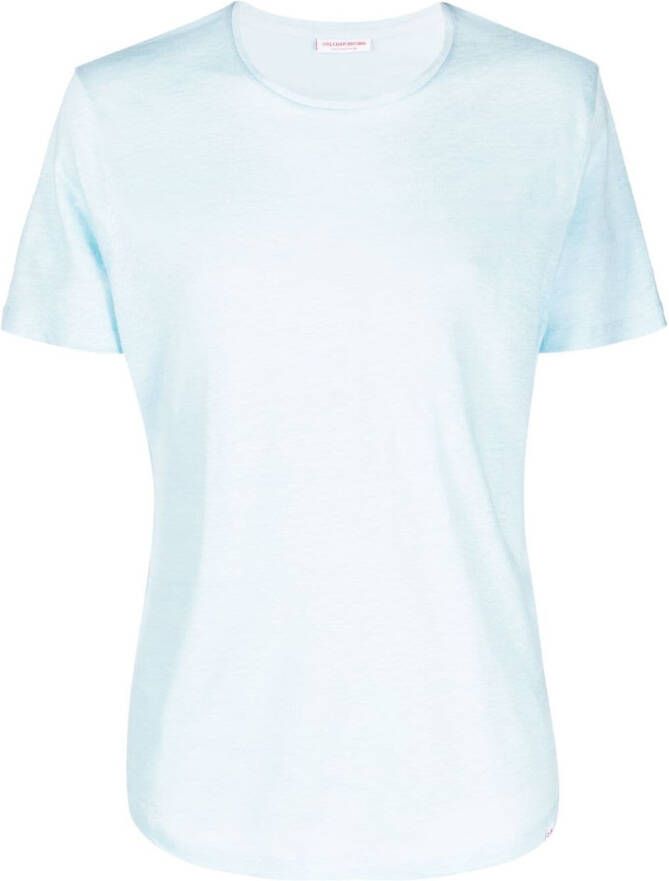 Orlebar Brown Linnen T-shirt Blauw