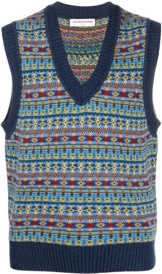Orlebar Brown Mouwloze trui Blauw