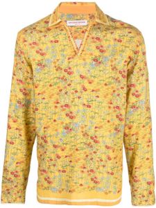 Orlebar Brown Overhemd met bloemenprint Geel