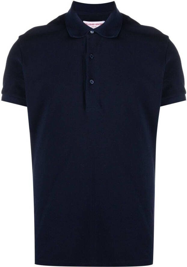 Orlebar Brown Piqué poloshirt Blauw