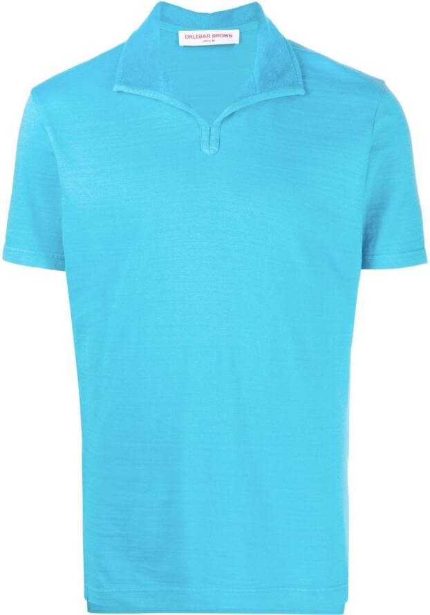 Orlebar Brown Poloshirt met afwerking Blauw