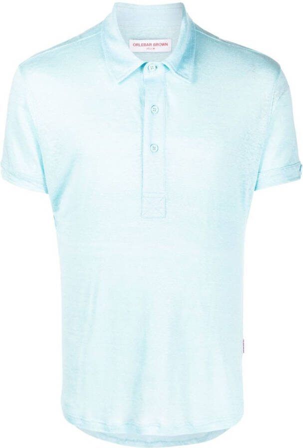 Orlebar Brown Poloshirt met knopenbies Blauw
