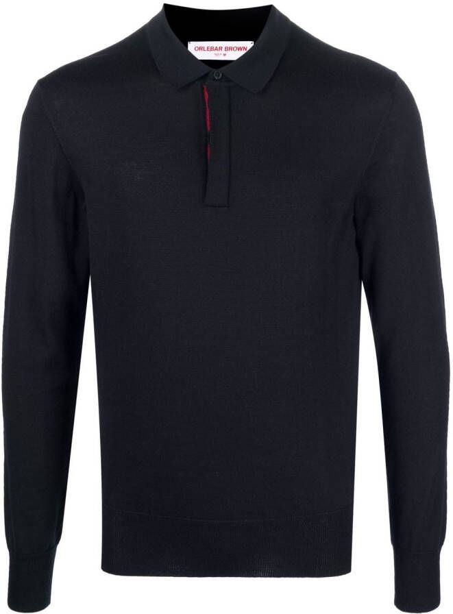 Orlebar Brown Poloshirt met lange mouwen Blauw