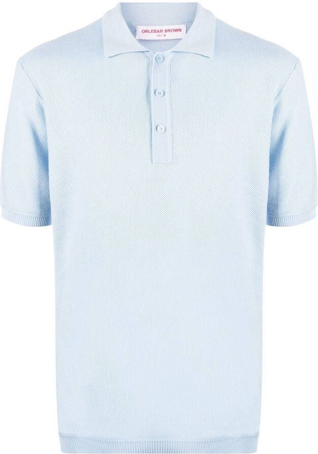 Orlebar Brown Poloshirt met textuur Blauw