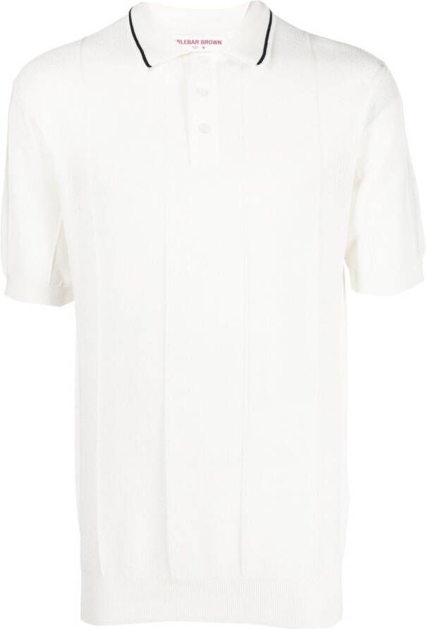 Orlebar Brown Poloshirt met wafelpatroon Wit
