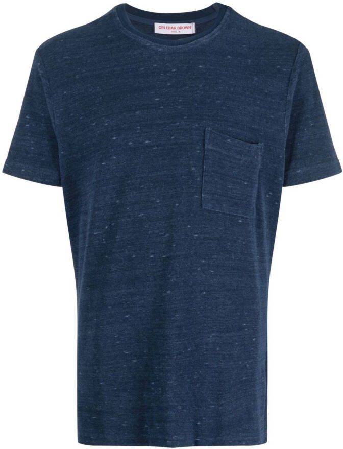 Orlebar Brown T-shirt met afwerking Blauw