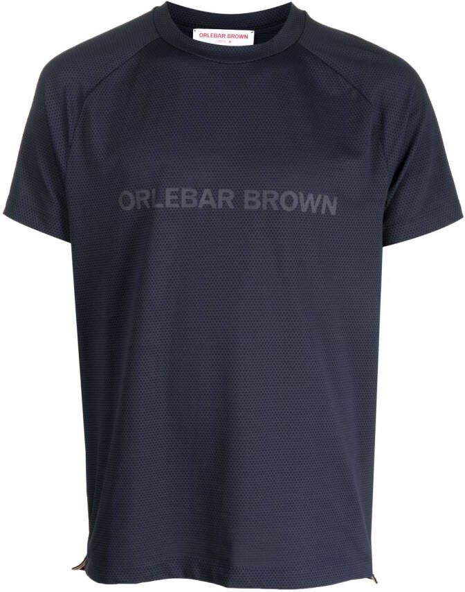 Orlebar Brown T-shirt met logoprint Blauw
