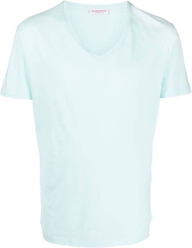 Orlebar Brown T-shirt met V-hals Blauw