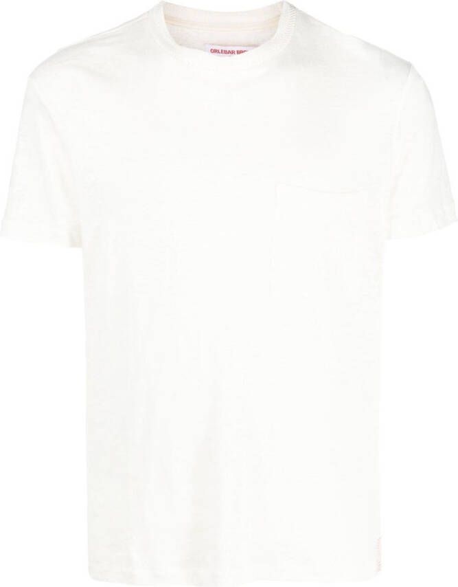 Orlebar Brown T-shirt van linnen-vlasmix Wit