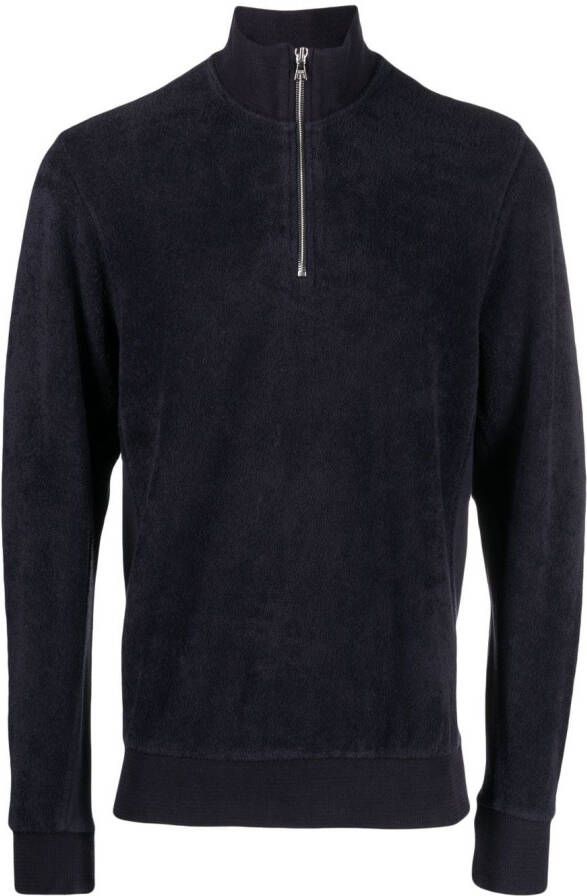 Orlebar Brown Trui met halve rits Blauw
