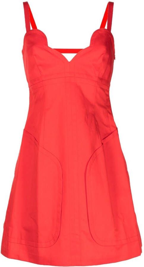 Oroton Gewelfde jurk Rood
