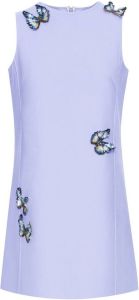 Oscar de la Renta butterfly-appliqué sleeveless mini dress Blauw