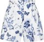 Oscar de la Renta Shorts met bloemenprint Blauw - Thumbnail 1