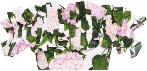Oscar de la Renta floral-print strapless cropped top Roze