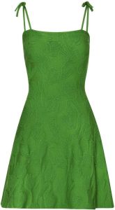 Oscar de la Renta Mini-jurk met jacquard Groen