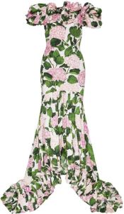 Oscar de la Renta Maxi-jurk met bloemenprint Roze