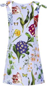 Oscar de la Renta Mini-jurk met bloemenprint Blauw