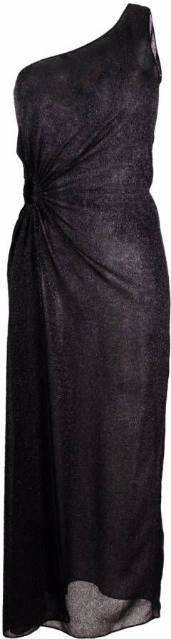 Oséree Asymmetrische maxi-jurk Zwart