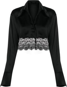 Oséree Cropped blouse Zwart