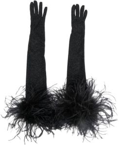 Oséree Metallic handschoenen Zwart