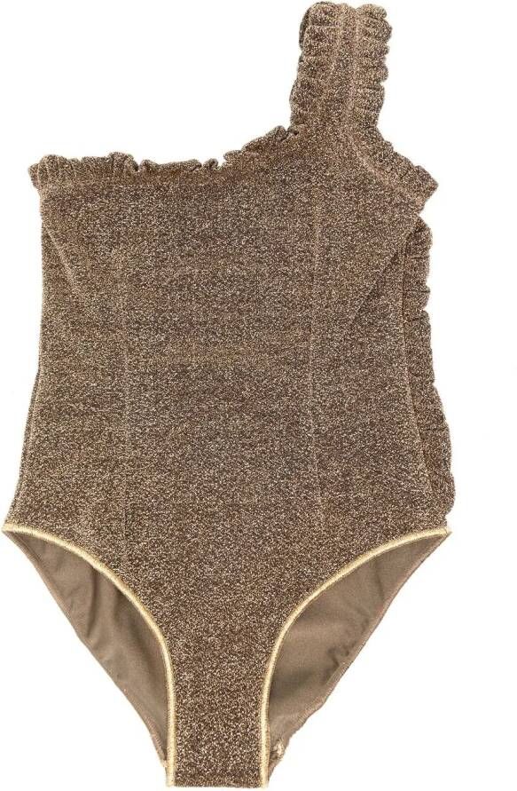 Oseree Kids Badpak met metallic-effect Goud